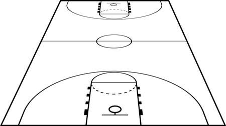 Basketball Court Field Groundのイラスト素材