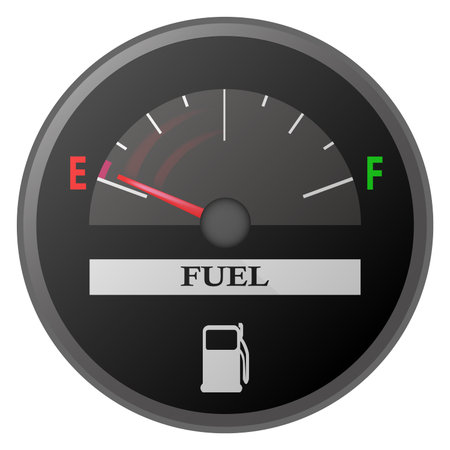   illustration of car dash board petrol meter, fuel gaugeのイラスト素材
