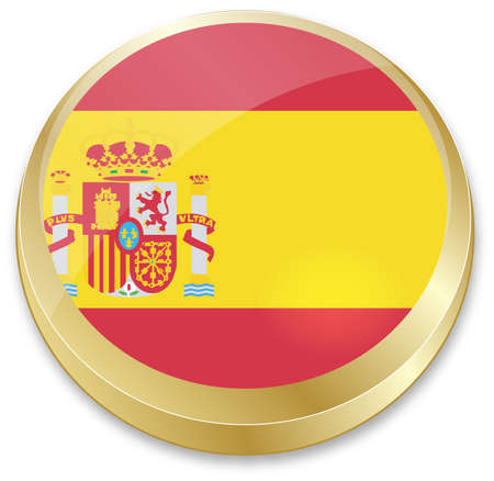 vector illustration of flag of Spainのイラスト素材