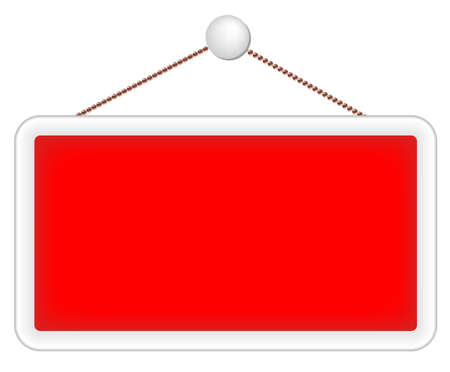 illustration of blank sign in redのイラスト素材