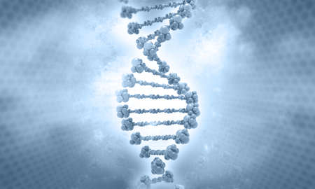 Human DNA with science background. 3d illustrationの写真素材