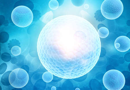 Background image of Bacteria, virus, cell infected organism. 3d illustration の写真素材