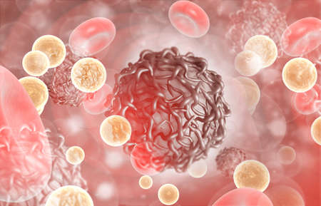 Background image of Bacteria, virus, cell infected organism. 3d illustrationの写真素材