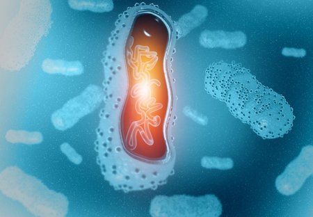 Virus ,bacteria anatomy. scientific background. 3d render