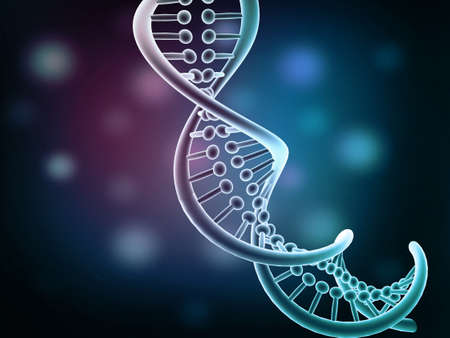 Human dna . 3d renderの写真素材