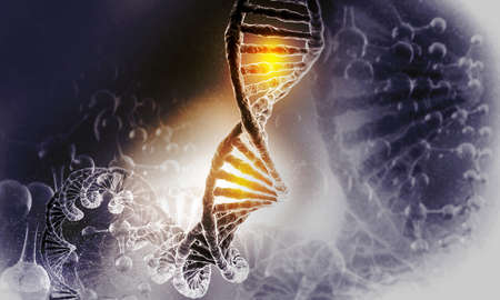 Human dna abstract background . 3d renderの写真素材