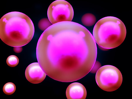 3d rendering virus, bacteria abstract background. 3d illustration