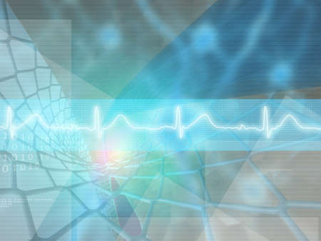 Heart health concept, abstract medical background. 3d illustrationの写真素材