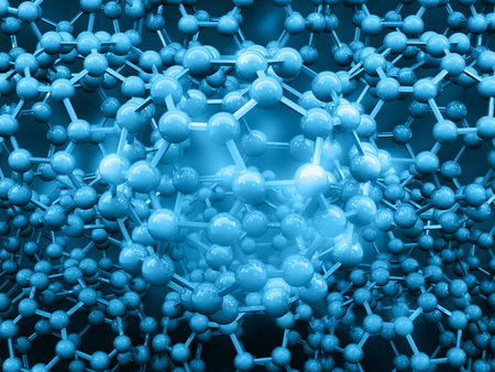 Abstract molecule background. 3d illustration