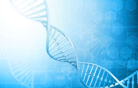 DNA structure onscience background. 3d illustrationの写真素材