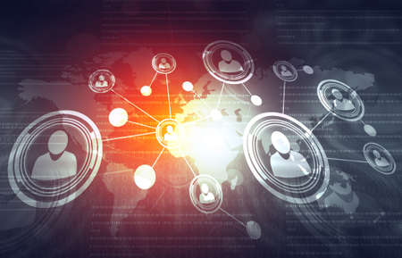 Global communication networking. 3d illustrationの写真素材