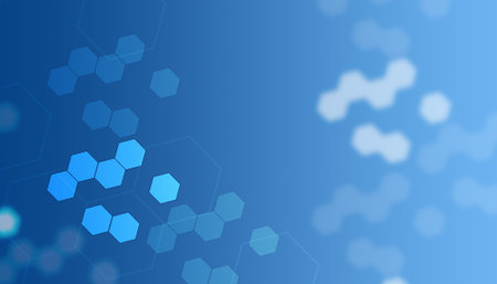 Abstract technology hexagons background. Digital illustration