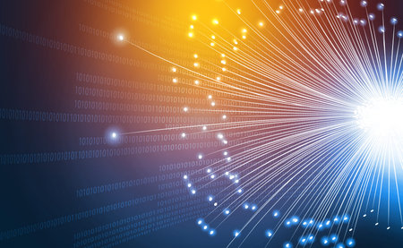 Fiber optics abstract  background. Digital illustration