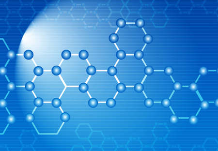 Abstract molecule background. Modern science. 3d illustrationの写真素材