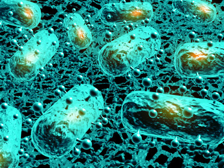 Bacteria infection disease. 3d illustration