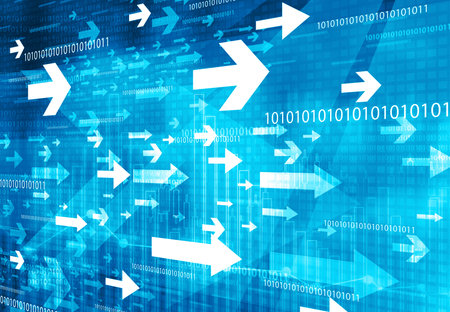 Arrow background. Business concept. Digital illustrationの写真素材