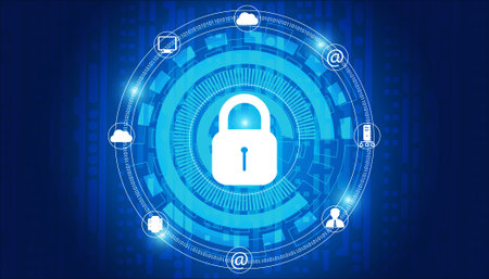 Internet security concept  background. Digital illustration