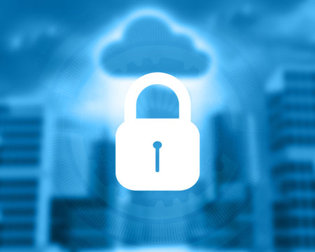 Internet security concept  background. Digital illustration
