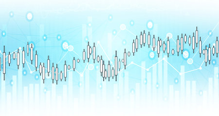 Financial stock market background. Digital illustration