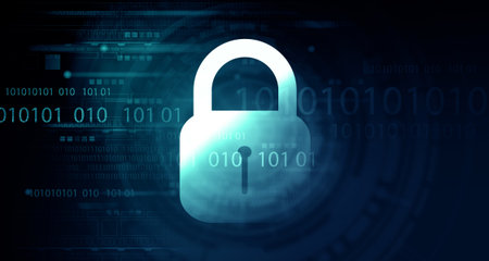 Internet security concept background. 3d illustration	