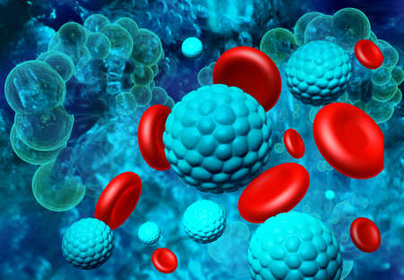Microscopic view of deadly Coronavirus. 3d illustrationの写真素材