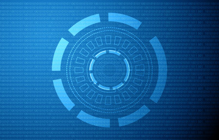Digital binary code background. Digital illustration