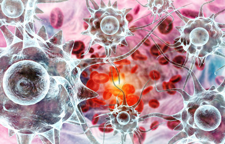 Virus abstract background.3d illustration