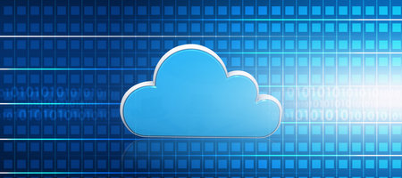 Cloud computing technology. Cloud computing background. 3d illustrationの写真素材