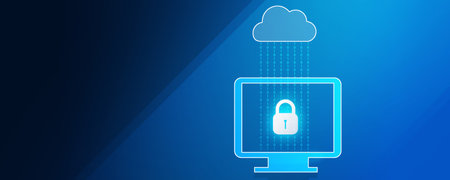 Internet security concept background. Digital illustrationの写真素材