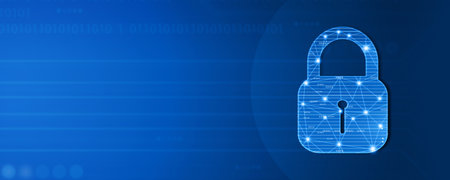 Internet security concept background. Digital illustrationの写真素材