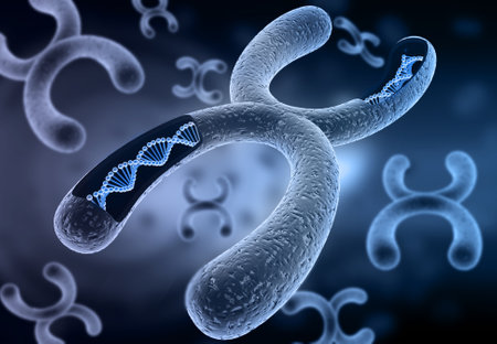 Abstract chromosome background. 3d illustrationの写真素材