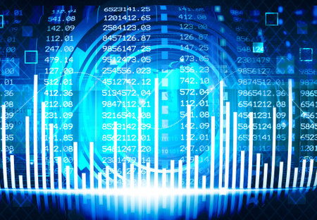 Stock market investment graph. 3d illustrationの写真素材