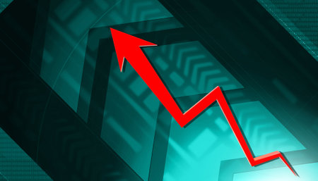Business arrow background. 3d illustrationの写真素材