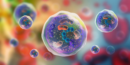 Abstract cells background. 3d illustrationの写真素材