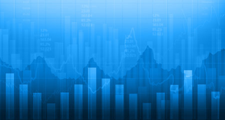 stock market graph chart. 3d illustrationの写真素材