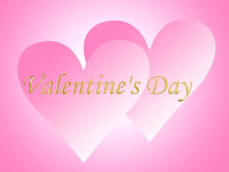 Postcard on Valentine's Dayの写真素材