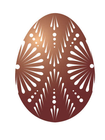 Vector of brown egg on white backgroundのイラスト素材