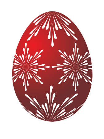 Vector of red egg on white backgroundのイラスト素材