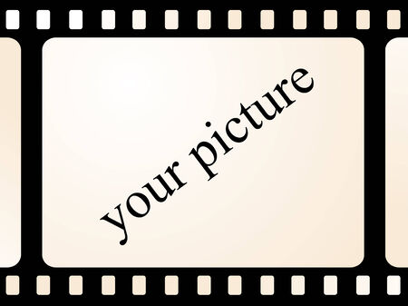 Place on your photo on old movie filmのイラスト素材