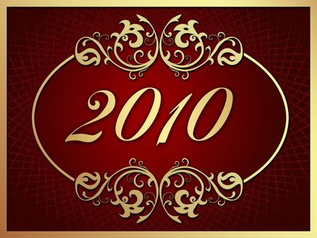 A card with wishes for the new year 2010の写真素材