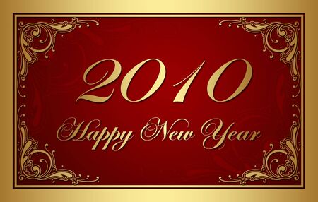 Banknote with the wishes for the new year 2010の写真素材