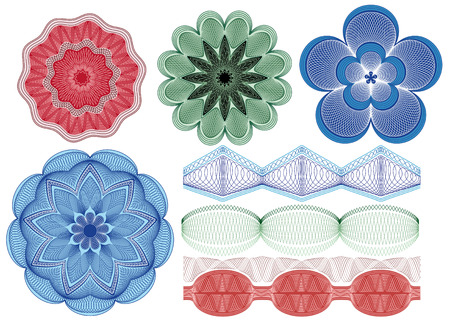 Rosette and borders for diplomas and certificatesのイラスト素材