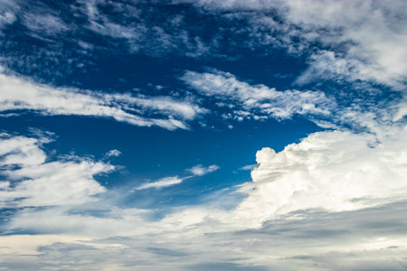 bright blue sky with white cloud image is showing the art of nature