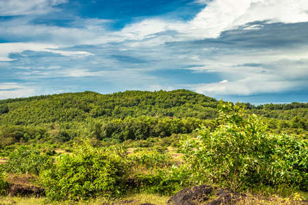 mountain landscape with amazing blue sky at morning image is taken at om beach gokarna karnataka india.の写真素材