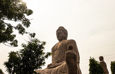 Giant Buddha statue the pride of Buddhism image is taken at bodhgaya bihar india. it is very sacred...