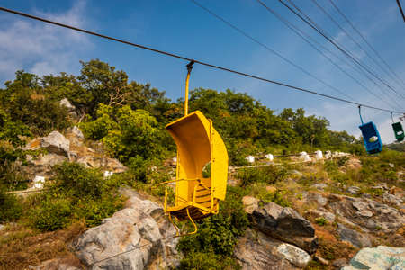 rope way or cable car electric for mountain quick reachの写真素材