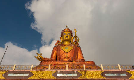 guru padmasambhava samdruptse statue at namchi famous for Buddhism image is taken at namchi sikkim indiaの写真素材