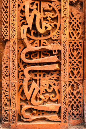 ancient grand mosque called Adhai Din Ka Jhonpra vintage wall art from unique angle image is taken...