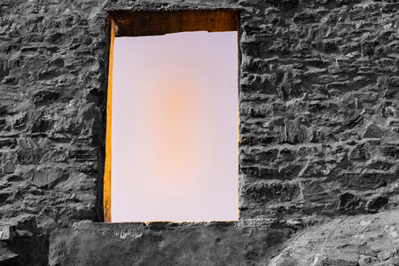 way to heaven with dramatic sky color at morning from flat angleの写真素材