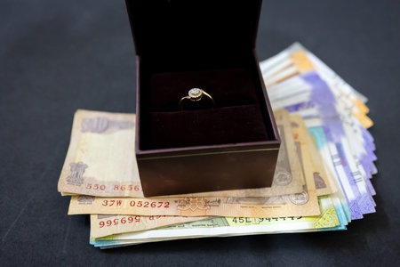 diamond Rings In Velvet Box